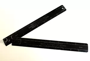 Navigation Folding Metal Ruler Straightedge Nautical Statue Miles Scale Vintage - Picture 1 of 8