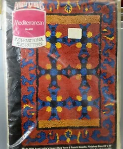 Vtg Aunt Lydia's Mediterranean Needle Punch Rug Pattern International Rug #402 - Picture 1 of 2