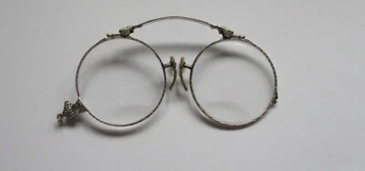 Antique Gold Filled Edwardian Engraved Filigree Folding Pince Nez Glasses - Image 1 of 4