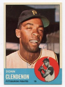 DONN CLENDENON Signed 1963 Topps Semi-High #163 Pirates Guaranteed Authentic KOA - Picture 1 of 1