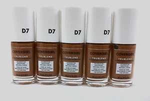 Set of 5 Covergirl Trublend Hydrating Natural Foundation D7 Soft Sable - Picture 1 of 3