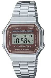 Reloj unisex digital Casio Vintage A168WA-5AYES Esfera Marró-Brazalete acero-Luz - Imagen 1 de 7