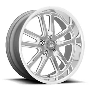 17x7 +1 US Mag 1PC U130 Bullet 5x5.0 Textured Gun Metal Milled Wheels (Set of 4) - Picture 1 of 3