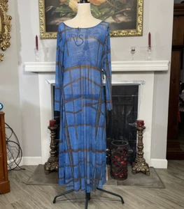Vestito copricostume leggero sottile blu trasparente Ashley Stewart taglia 14/16 - Foto 1 di 6