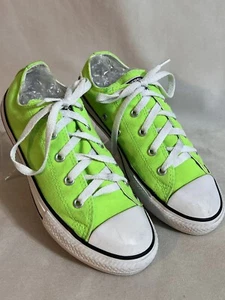All-Star Chuck converse top basso verde fluo giovanile taglia 3 - Foto 1 di 14
