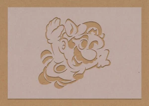 Plantilla Mario Nintendo Super Mario Gaming A6 A5 A4 A3 Arte Artesanía Paredes Pisos - Imagen 1 de 1