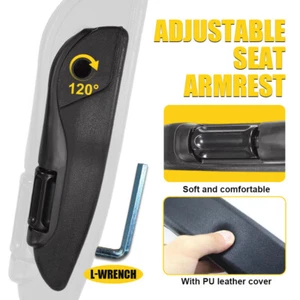 Left Side Adjustable Seat Armrest Fits For Cars,Trucks,Van,Caravan,Vehicle Seat - Picture 1 of 9