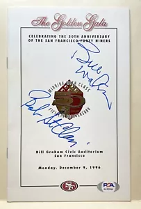 Bill Walsh & Bob St Clair signed 49ers 50th Anniversary Program - HOF - PSA/DNA - Picture 1 of 4