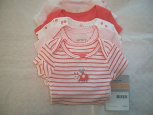 CARTER'S 5 PACK GIRLS BODYSUITS LADYBUG FLORAL VERY CUTE! NWT  - Picture 1 of 7