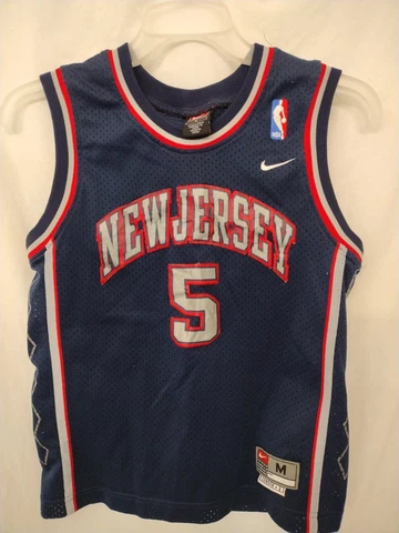 NIKE NEW JERSEY NETS JASON KIDD BASKETBALL JERSEY BOYS MEDIUM 10-12 USED Cover