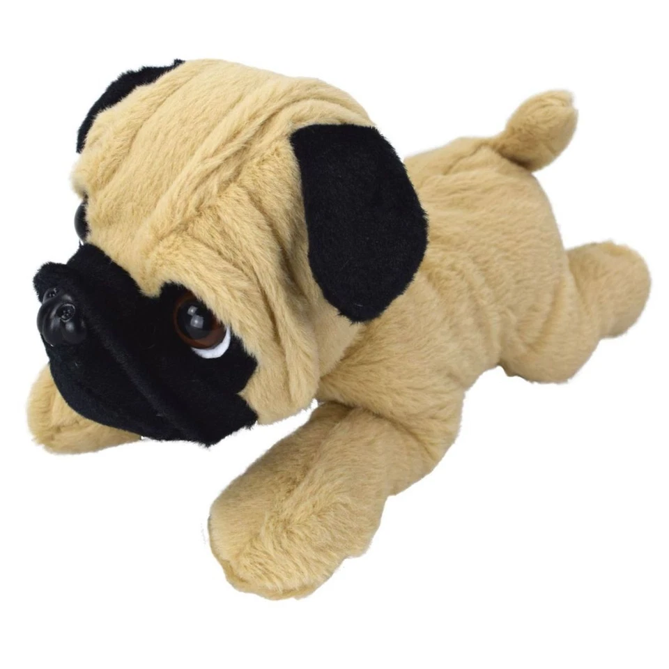 liegender Mops 29cm Plüsch Plüschfigur Kuscheltier Puppe - Bild 1 von 1