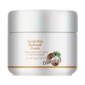 Facial Depilatory Cream, Coconut Hair Remover for Upper Lip and Chin for Women F - Picture 1 of 12