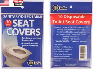 Disposable Paper Toilet Seat Covers - Flushable and Hygienic Biodegradable Trave - Picture 1 of 3