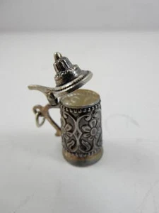 *DIJE DE PIEDRA .800 PLATA, DETALLES DE FLORES 1", ABRE #J63 - Imagen 1 de 6