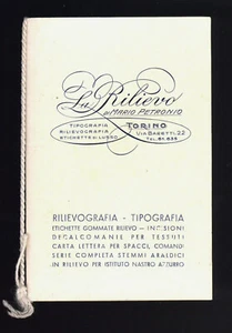 calendarietto pubblicitario LA RILIEVO TIPOGRAFIA TORINO 1936 - Picture 1 of 3