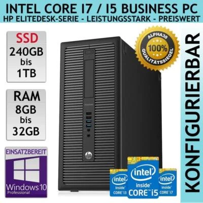 HP Prodesk 600 G1 MT Premium PC Fino Intel Core i7 32 GB RAM 2000GB SSD Win 10 - Immagine 1 di 2