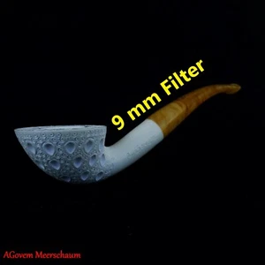 Pipa para fumar espuma de mar AGovem tallada a mano 9 mm ukelele, pipa de tabaco AGM-1200 - Imagen 1 de 12