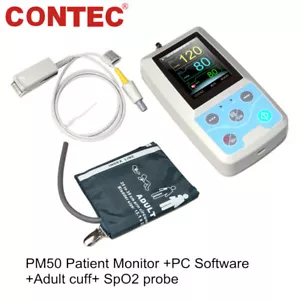 Handheld-Patientenmonitor 24-Stunden-Blutdruck-NIBP / SpO2-Sensor, PC-Software - Bild 1 von 8