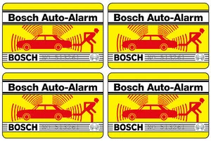 4x Bosch Auto Alarm Aufkleber – Alarmanlage Diebstahlschutz Scheibenaufkleber - Picture 1 of 1