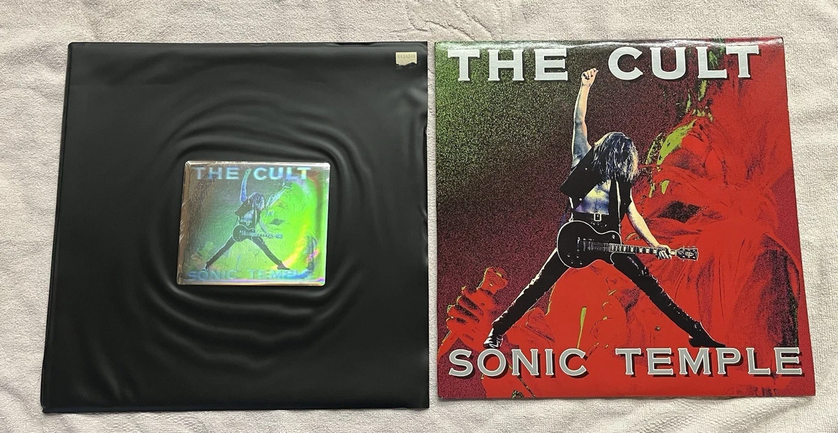 Vtg 1989 THE CULT Album SONIC TEMPLE Vinyl 3D HOLOGRAM Sleeve