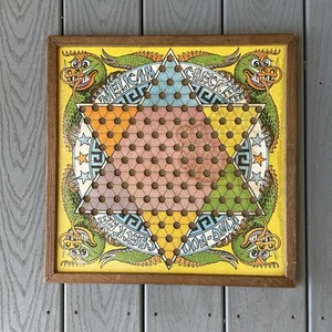 Straits Mfg Co Detroit Mi Vintage Chinese Checkers Game Board - Picture 1 of 7