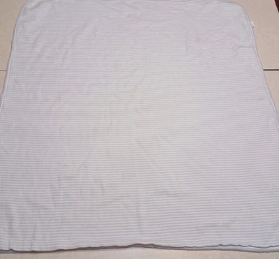 Manta bebé Mud Pie azul blanco rayas algodón Foto 1 de 3