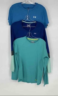 Under Armour Womens Blue Heatgear Long Sleeve Loose Fitted T-Shirt Size S Lot 3 - Image 1 of 4
