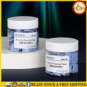 100PCS Thermal Pads Conductive Silicone Pad 12x12x1.5mm Use for GPU CPU Repair H - Afbeelding 1 van 11