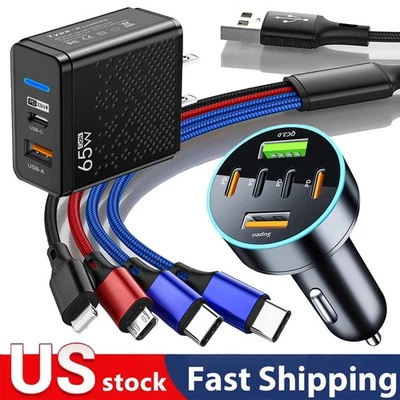 120W Super Fast Charging USB Type C Wall/Car Charger For All Cell Phone iPad - Image 1 of 4