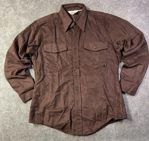 Duxback Flannel Shirt Mens Size Large Brown Button Up Long Sleeves Outdoors - Picture 1 of 10