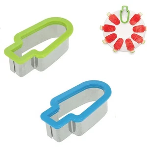 Popsicle Shape Mold Summer Watermelon Slice Model Fruit Forks Slicer Knife - Picture 1 of 11