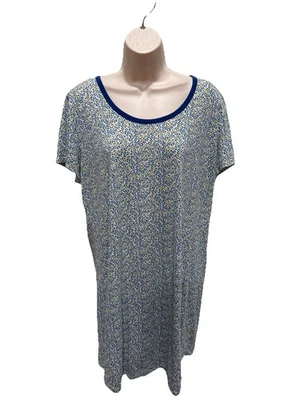 Victoria Secret Blanco Azul Amarillo Camiseta Camisón Pijama Hasta la Rodilla Talla XL Foto 1 de 4