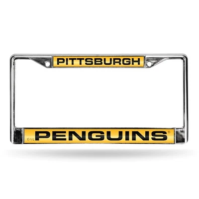 Pittsburgh Penguins NHL Chrome Metal Laser Cut License Plate Frame - Image 1 of 4
