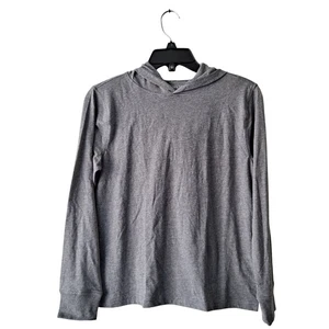 NWT Crewcuts J. Crew Long Sleeve Jersey Hooded Tee Heather Dolphin Boys Size L - Picture 1 of 9