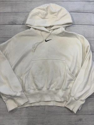 Sudadera con Capucha Nike Para Mujer Pequeña Blanca Pullover Polar Swoosh Sudadera Cuadros Centrales Foto 1 de 4