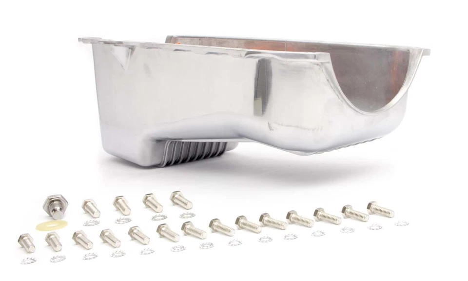 RACING POWER CO-PACKAGED 86- SBC Alum Stock Oil Pan Polished R8444 Foto 1 de 1