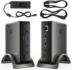 9-in-1 USB-C Docking Station PD125W Triple Monitor Dual DP HDMI Ethernet - Bild 1 von 10