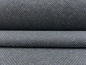 9.5 yds Camira Silk Emperor Gray with Blue Dobby Wool Flax Upholstery Fabric - Picture 1 of 11