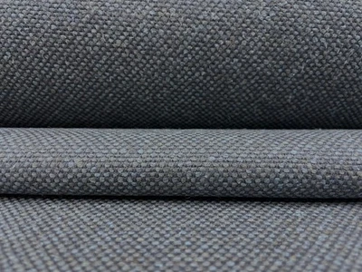 9.5 yds Camira Silk Emperor Gray with Blue Dobby Wool Flax Upholstery Fabric - Image 1 of 4