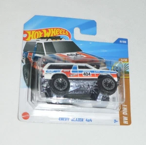 HOT WHEELS 2025 HW DIRT 3/10 - CHEVY BLAZER 4X4 WHITE ON A SHORT CARD - Picture 1 of 5