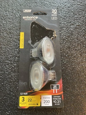Feit Electric BPBAB/930CA/3 MR16 GU5.3 LED Bulb 12V 200 Lumens 3000K 2-Pack - Image 1 of 3