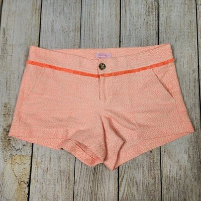 Lilly Pulitzer Shorts Womens Size 4 Orange & Beige, Fringe Detail - Image 1 of 4