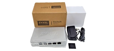 ZyXel 5 Port Web Managed Gigabit Switch GS1200-5 Silver Managed Genuine OEM - Image 1 of 4