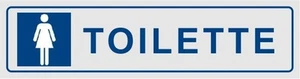 Cartello alluminio segnaletica toilette donna - wc ladies sign 210x52,5 mm - Imagen 1 de 1