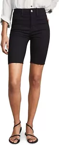 Free People NEW Womens Size 29 Black So Chic Biker Shorts Cutoff ob930412 - Picture 1 of 3