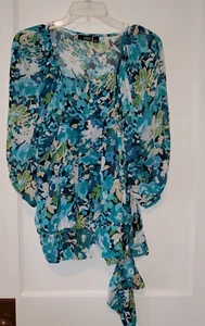 NWOT a.n.a. Multicolor Top W/ Cami Sz L#419 - Picture 1 of 4
