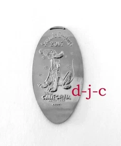 Disneyland DCA 2014 Season’s Greetings Holiday Pluto Pressed Nickel Retired - Picture 1 of 1