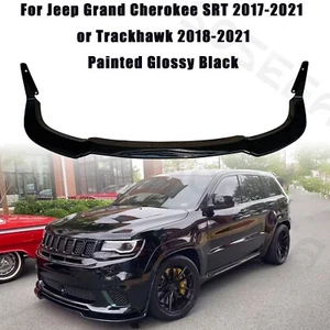 For Jeep Grand Cherokee SRT 2017-21 Trackhawk 2018-21 Front Bumper Lip Splitters - Picture 1 of 7
