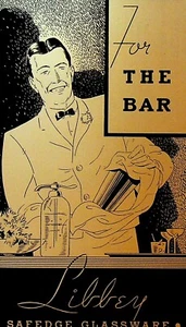 Libbey Safedge Glaswaren für die Bar Broschüre 1935 Barware Toledo Ohio - Bild 1 von 3