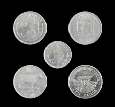 Old Style Territories Coins Five Pence, Ten Pence, Twenty Pence, 5p, 10p, 20p